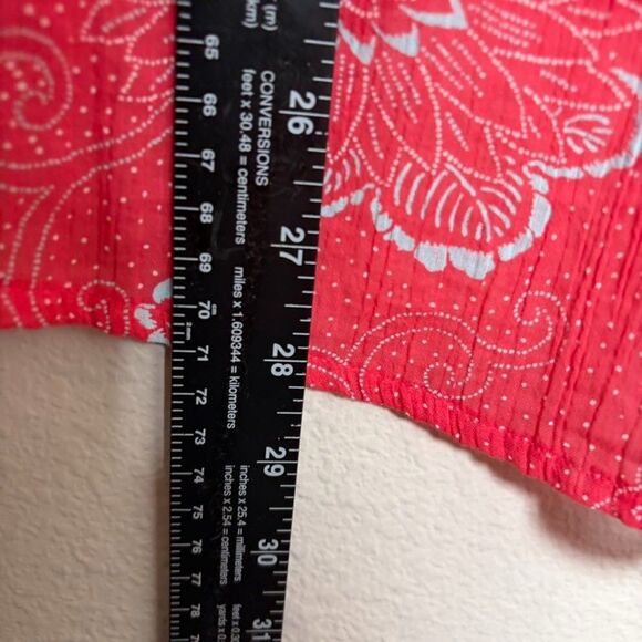 Carve Designs Blouse Women's Large Floral V-Neck Long Sleeve Colorful Top NWT - Picture 6 of 9